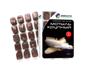 Мотыль крупный замороженный в блистере